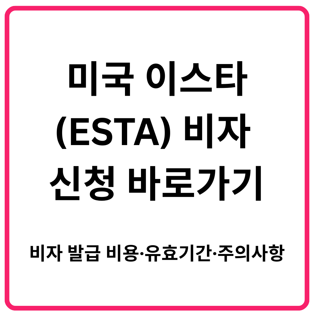 미국 이스타ESTA 비자 신청 바로가기 비자 발급 비용·유효기간·주의사항 총정리
